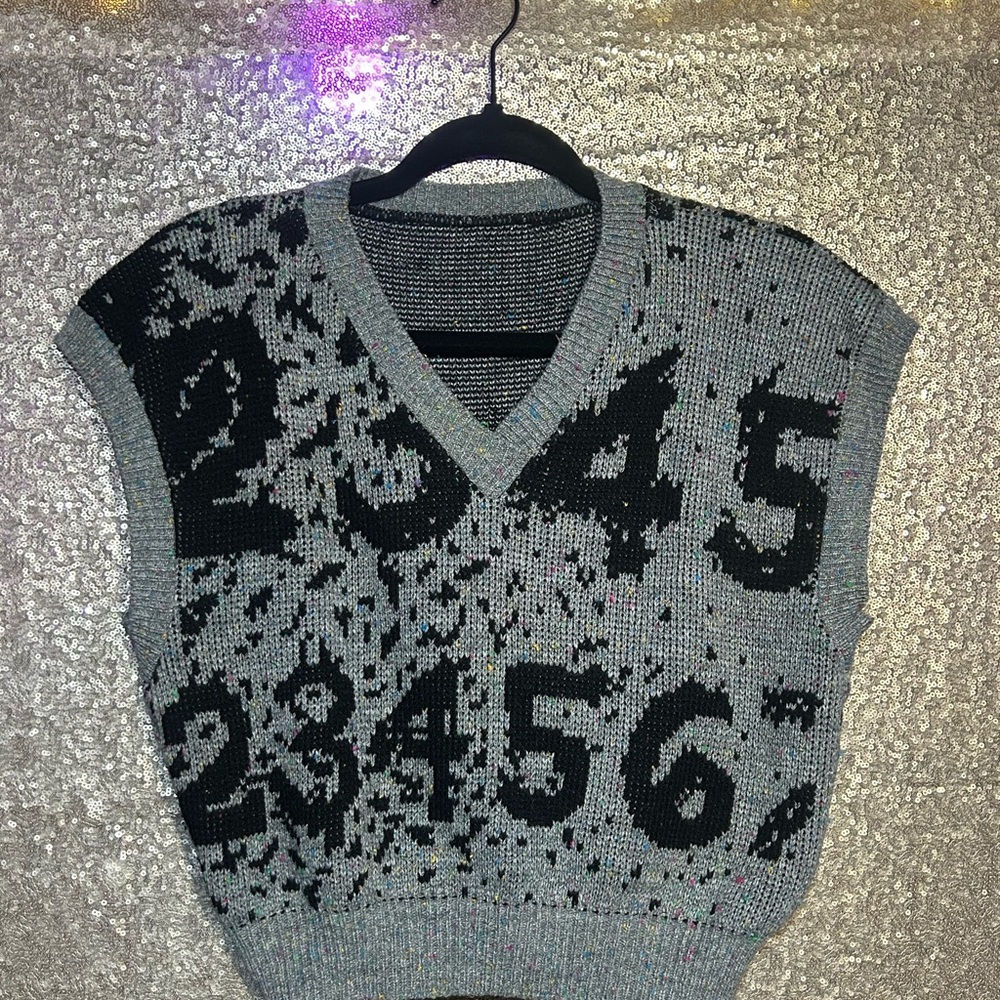 Vintage McQueen Inspired Sweater Vest – One Size – Statement Knitwear